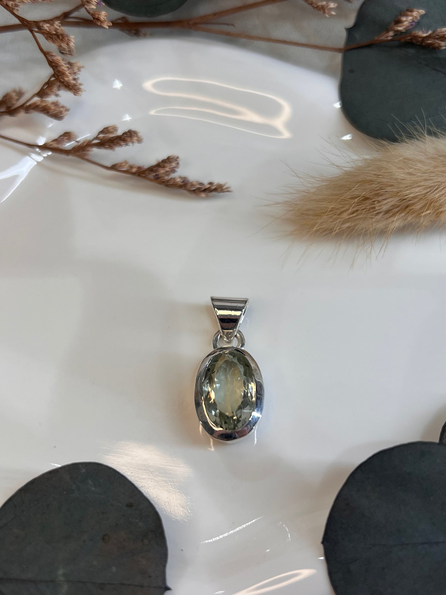 PENDENTIF AMÉTHISTE VERTE