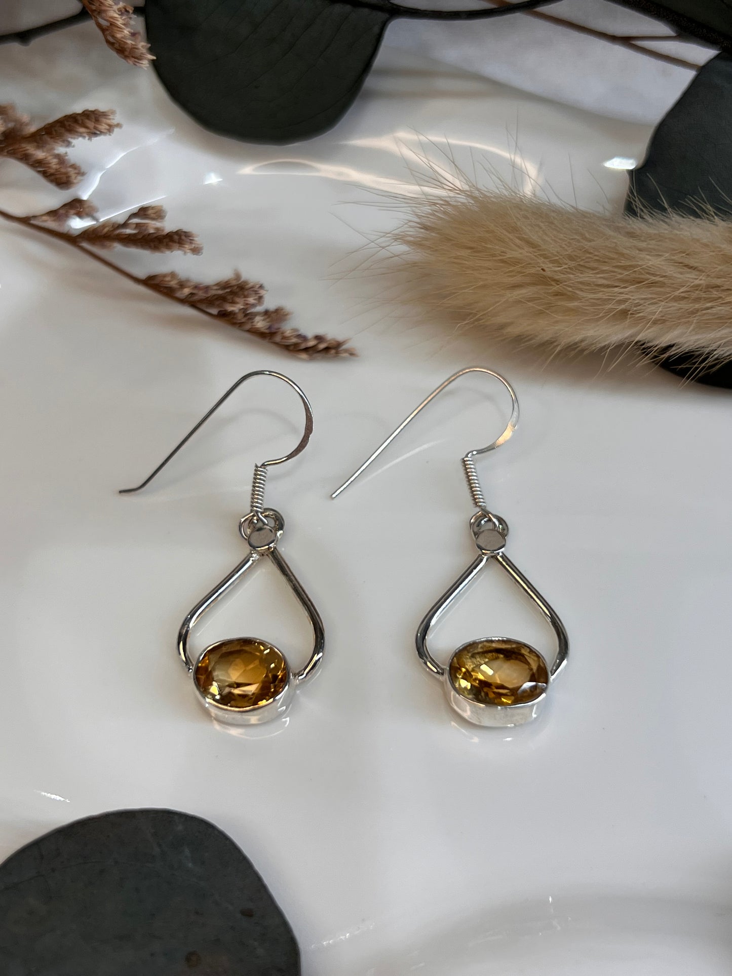 BOUCLES D’OREILLES CITRINE