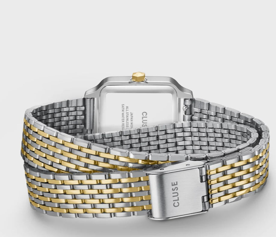 Gracieuse Petite Watch Double Steel, White Two-tone