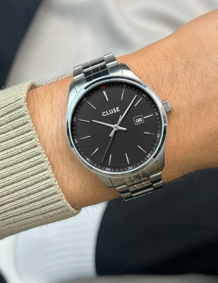 Anthéor Watch Steel Black, Silver Colour