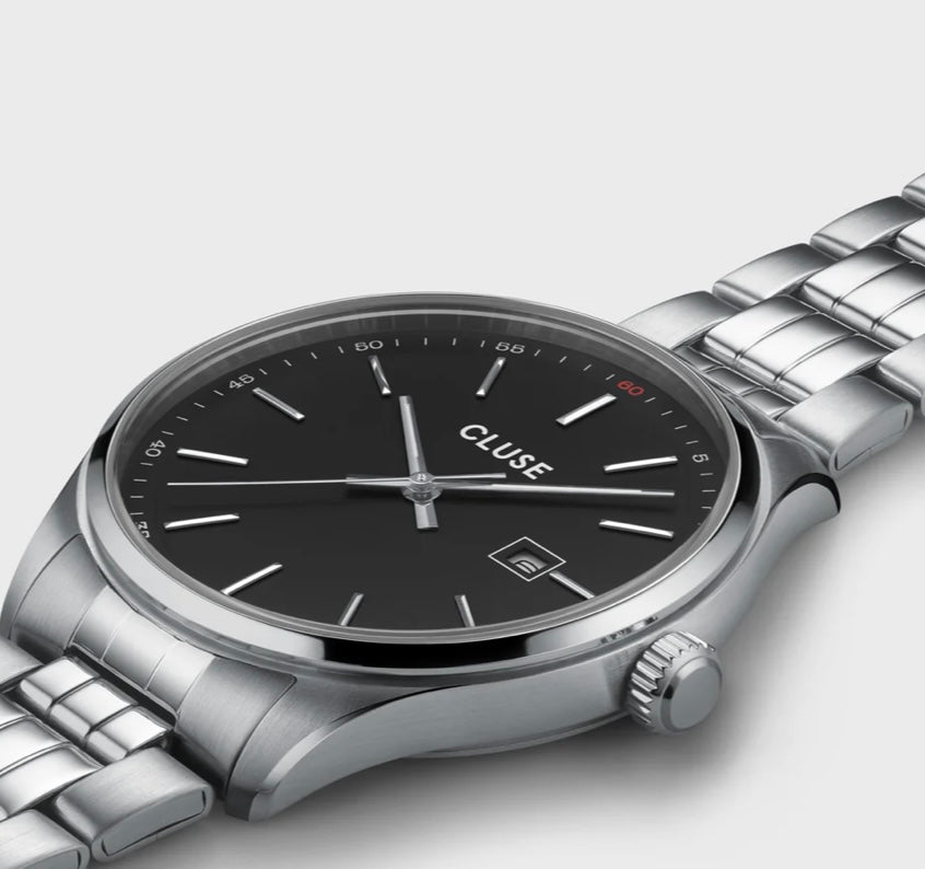 Anthéor Watch Steel Black, Silver Colour