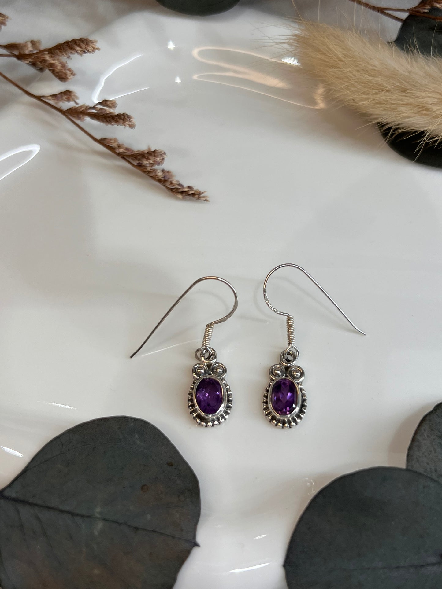 BOUCLES D’OREILLES AMÉTHISTE