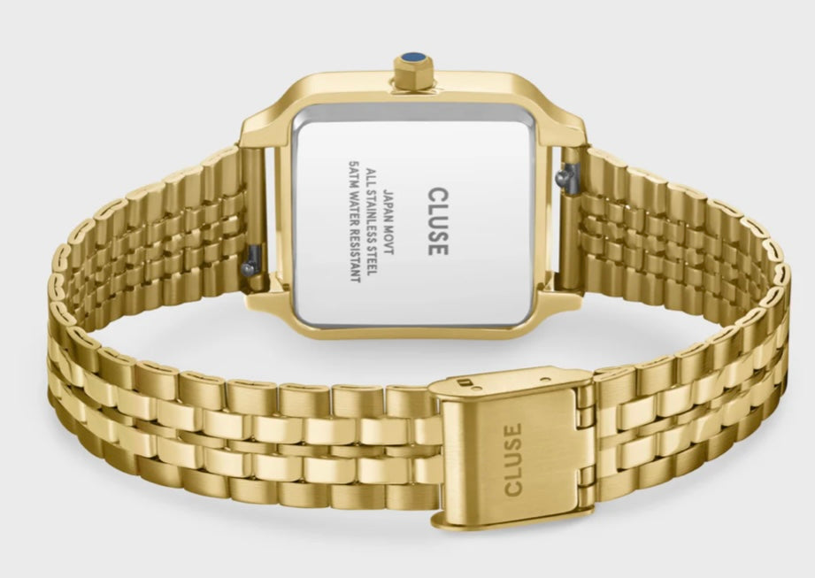 Gracieuse Watch Steel, Kyanite Blue, Gold Colour