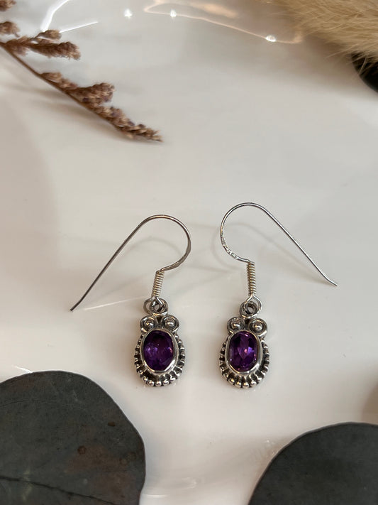 BOUCLES D’OREILLES AMÉTHISTE