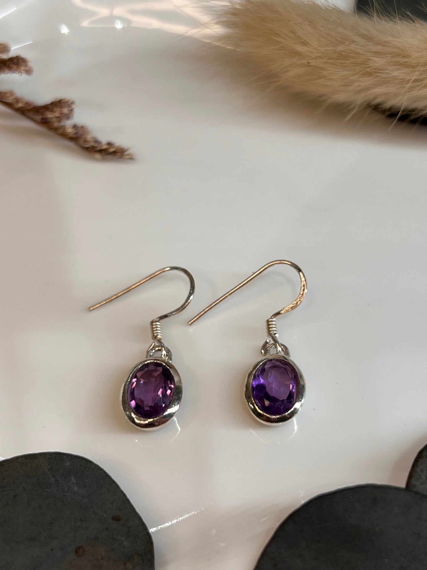 BOUCLES D’OREILLES AMÉTHISTE