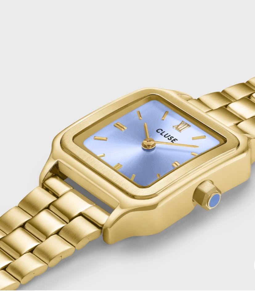 Gracieuse Petite Watch Steel, Frosted Lilac, Gold Colour