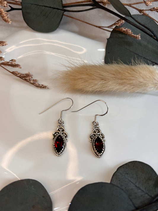 BOUCLES D’OREILLES GRENAT