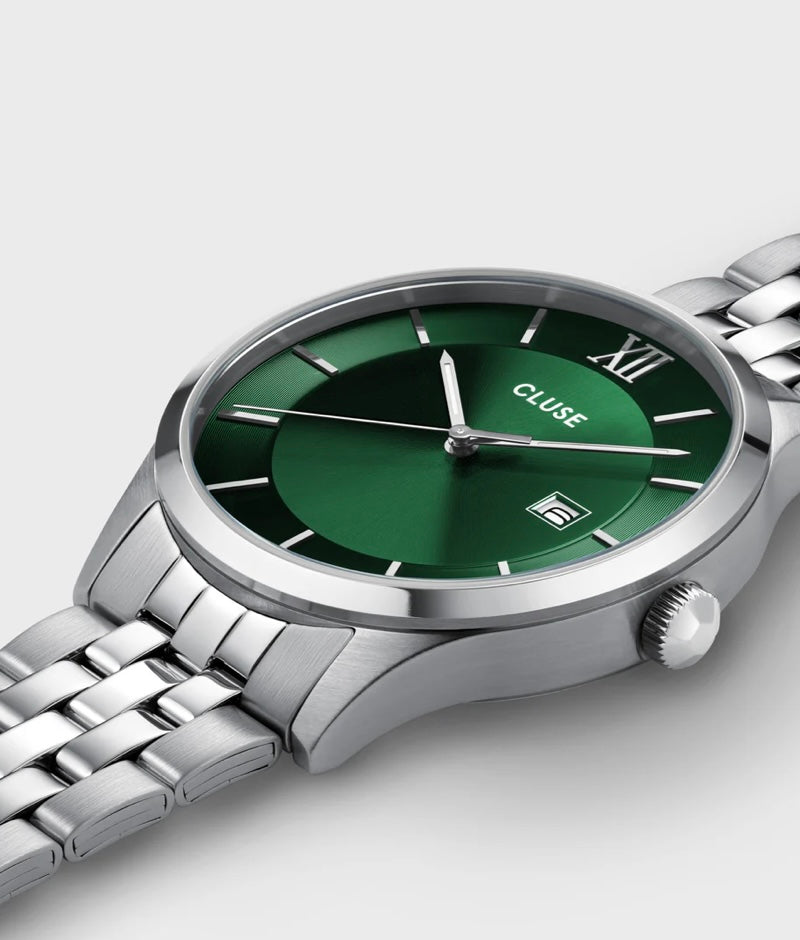 Aravis 3-Hand Watch, Green, Silver colour