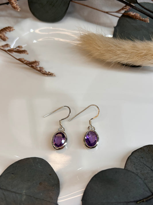 BOUCLES D’OREILLES AMÉTHISTE
