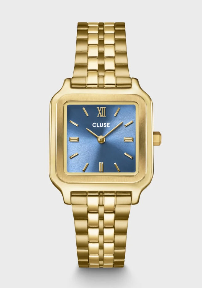 Gracieuse Watch Steel, Kyanite Blue, Gold Colour