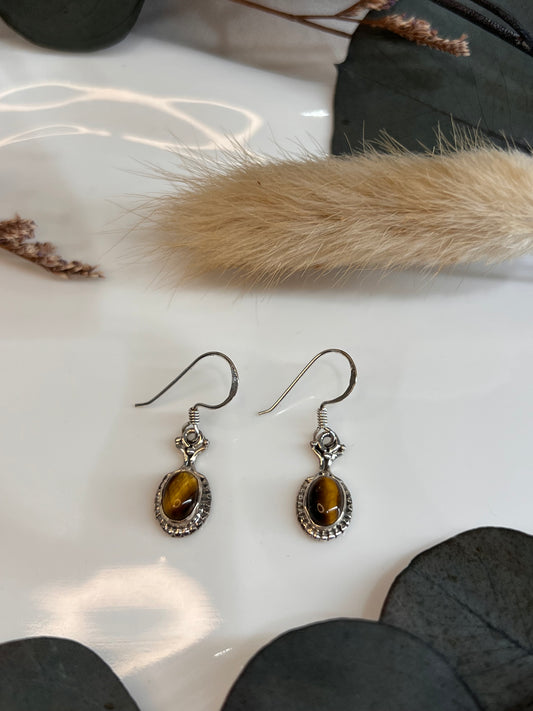 BOUCLES D’OREILLES ŒIL DE TIGRE