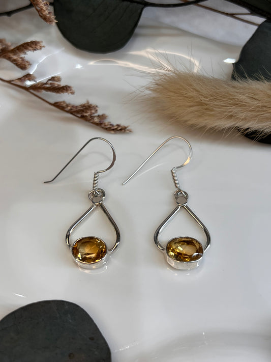 BOUCLES D’OREILLES CITRINE