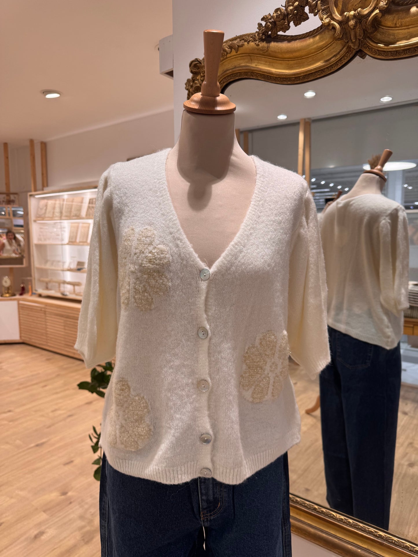 GILET FLEURS