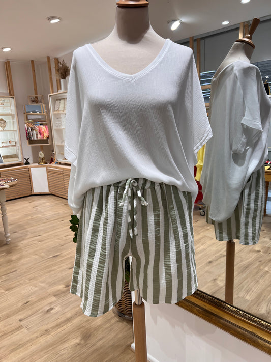 SHORT RAYÉ