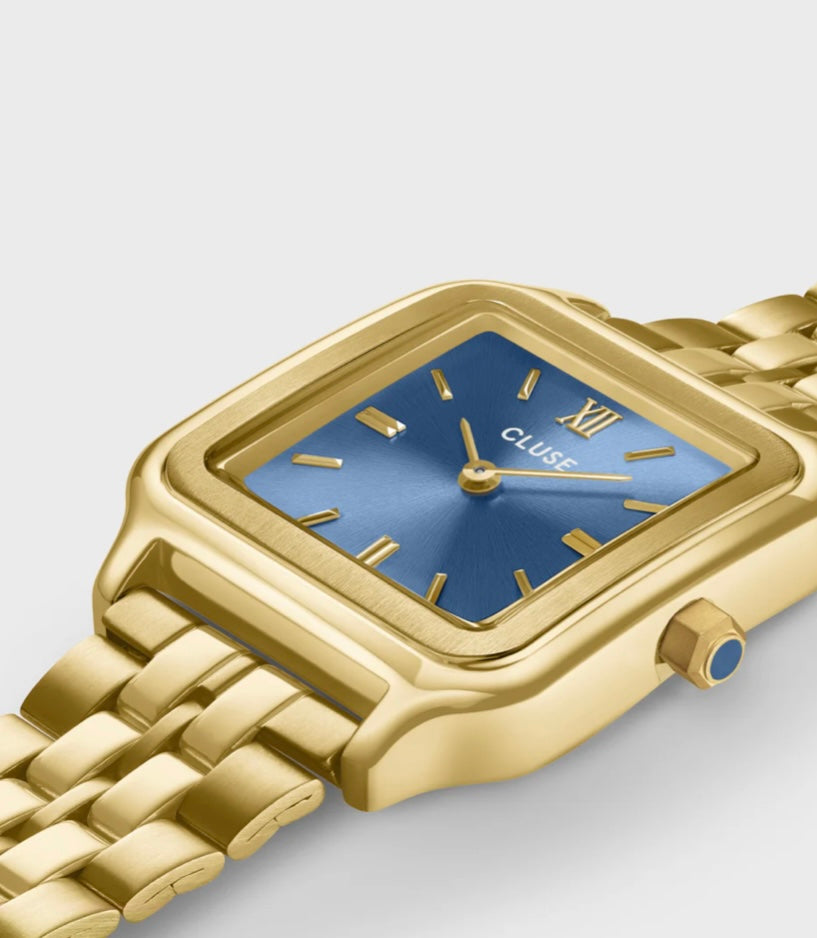 Gracieuse Watch Steel, Kyanite Blue, Gold Colour
