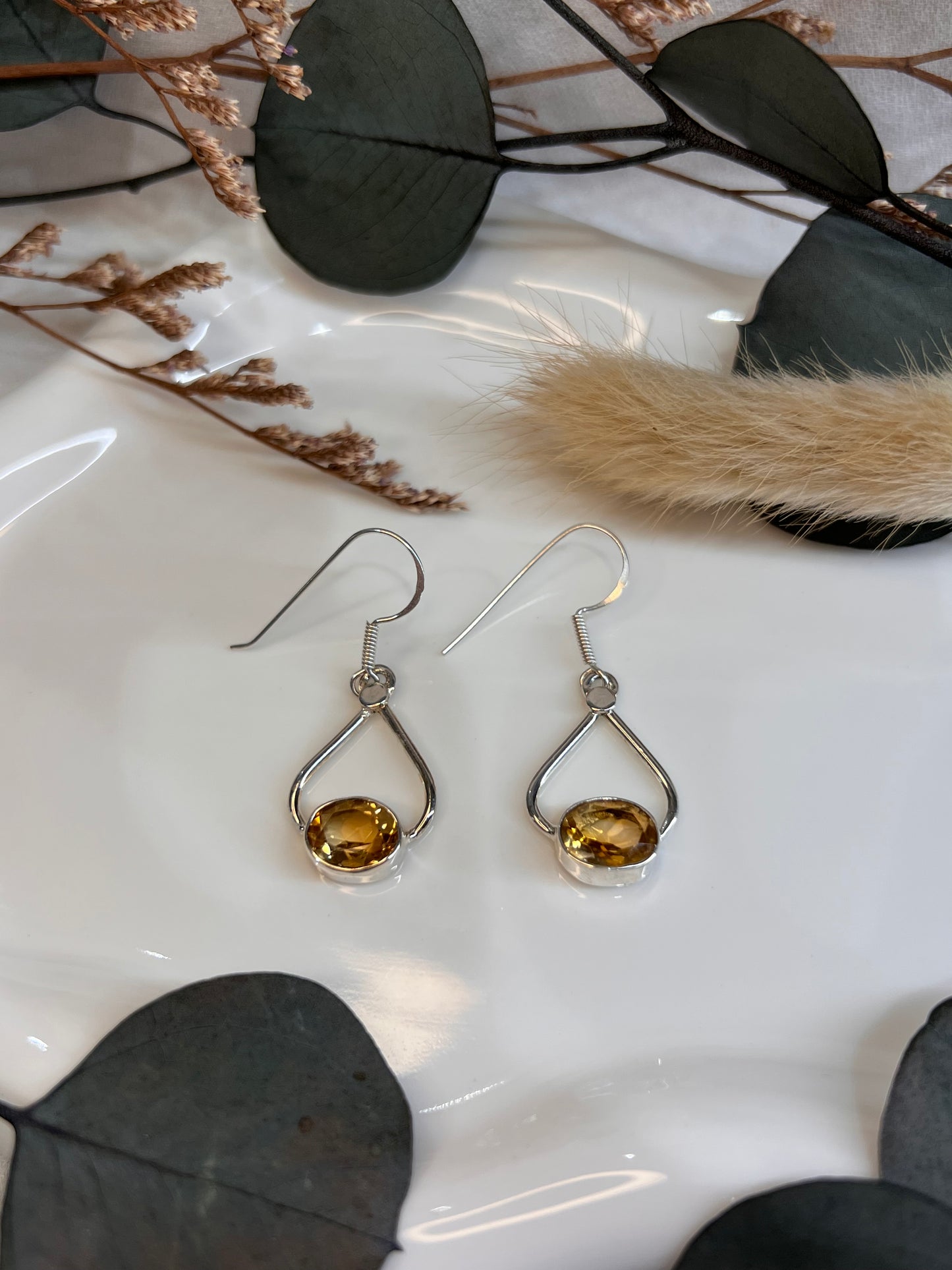 BOUCLES D’OREILLES CITRINE