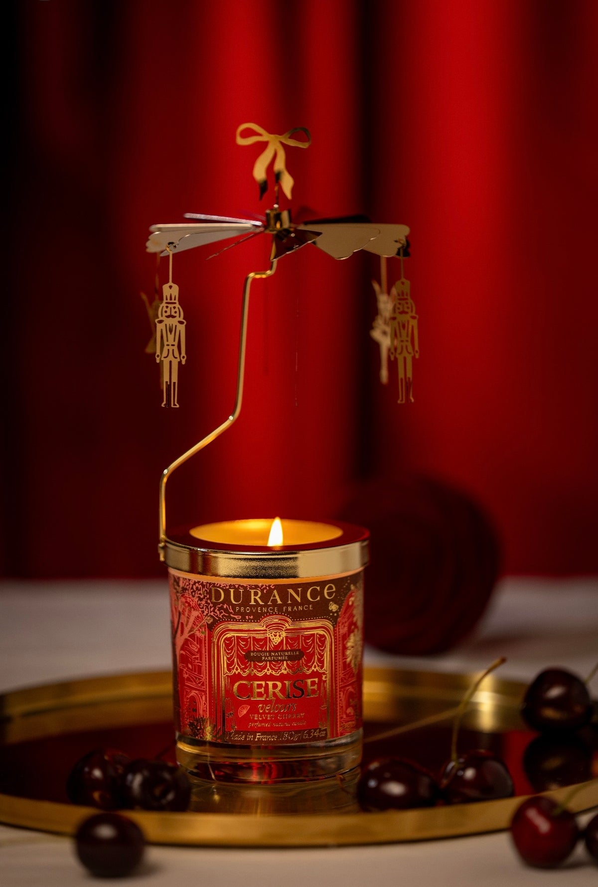 CARROUSEL BOUGIE CERISE VELOURS