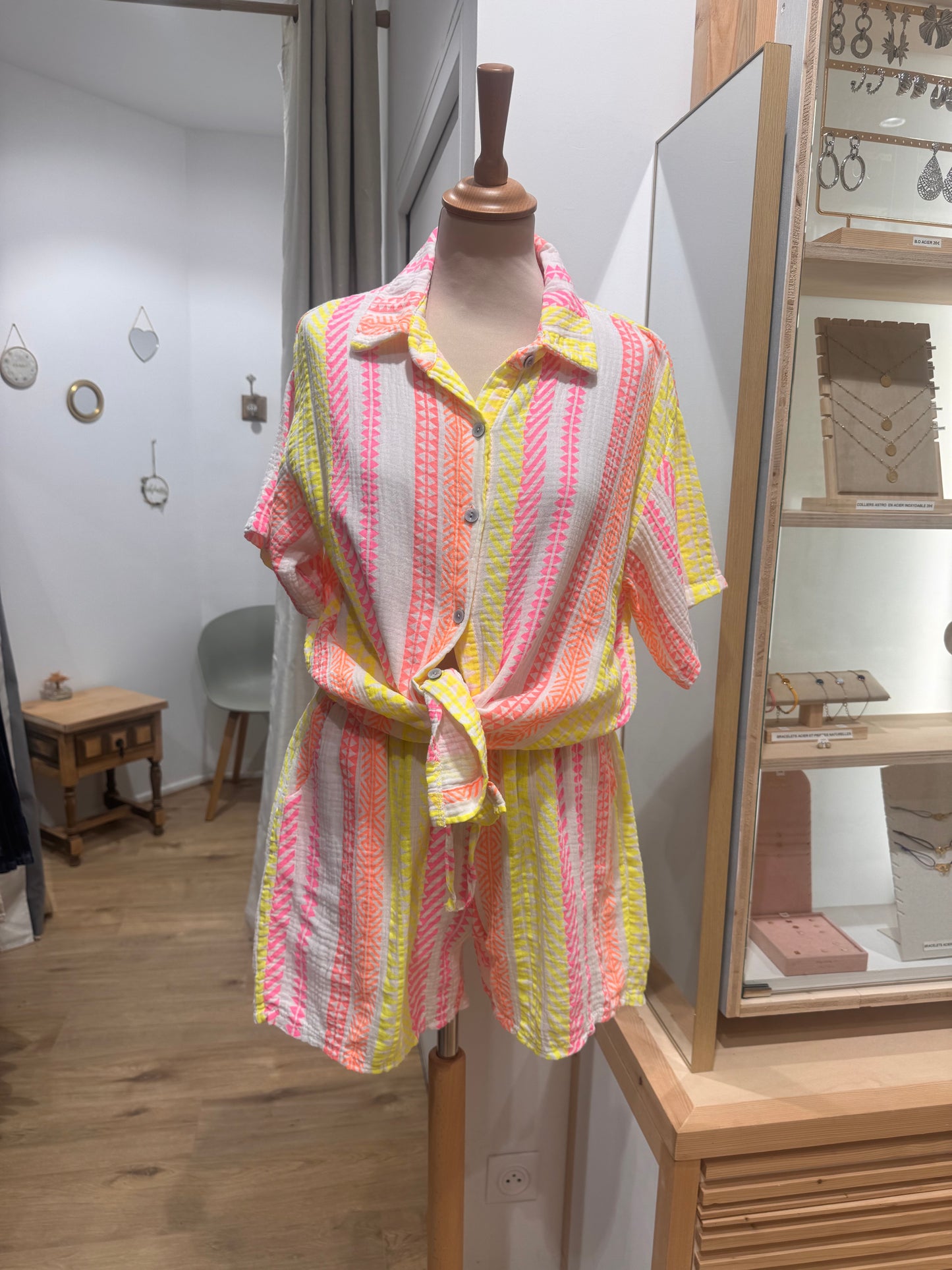CHEMISE GAZE DE COTON