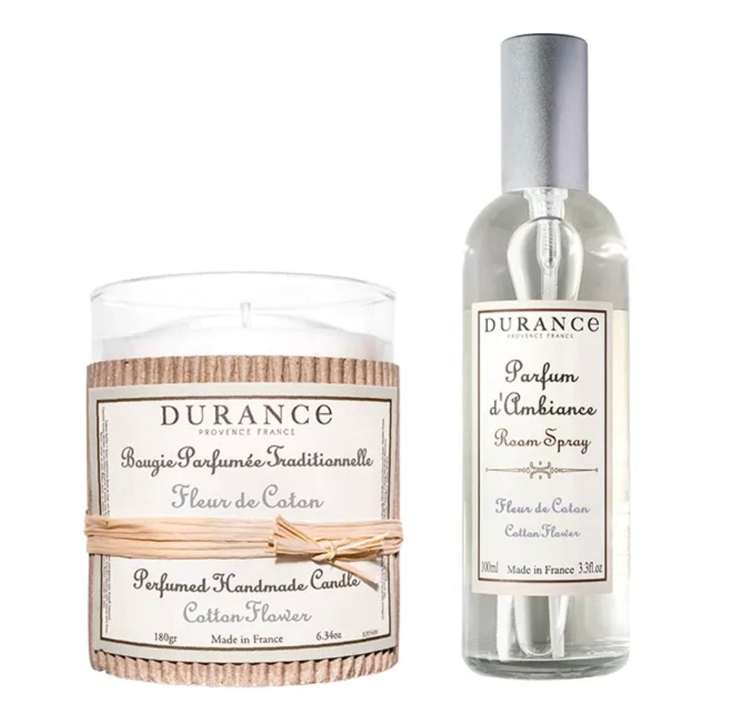 COFFRET BOUGIE ET PARFUM D’AMBIANCE FLEUR DE COTON