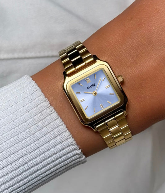 Gracieuse Petite Watch Steel, Frosted Lilac, Gold Colour