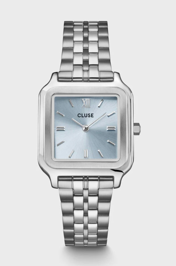 Gracieuse watch steel, light blue, silver colour