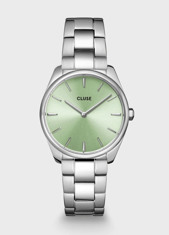 Féroce petite watch steel green, Silver colour