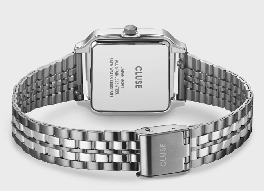 Gracieuse Watch Steel, White, Silver Colour