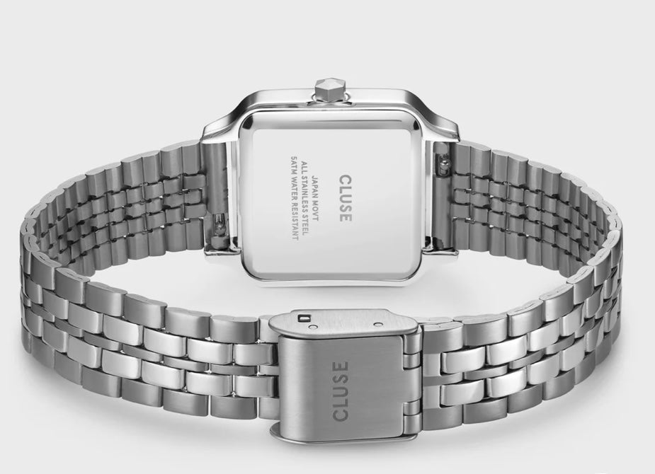 Gracieuse Petite Watch Steel, White, Silver Colour