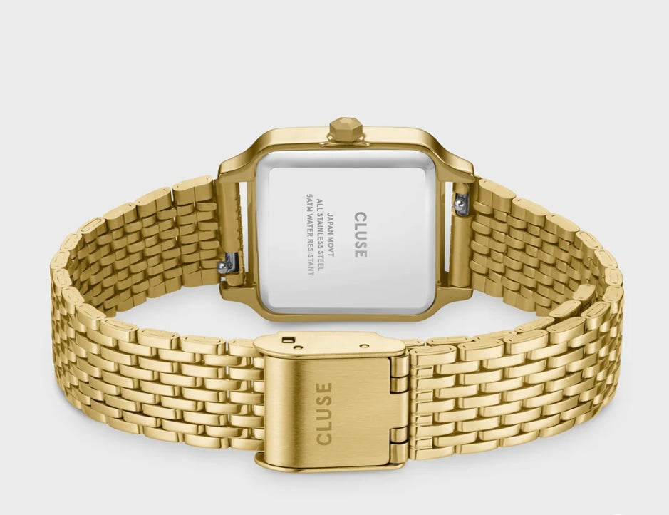 Gracieuse Petite Watch Steel, White, Gold Colour